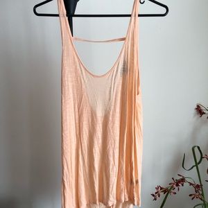 Low-back peach tank top